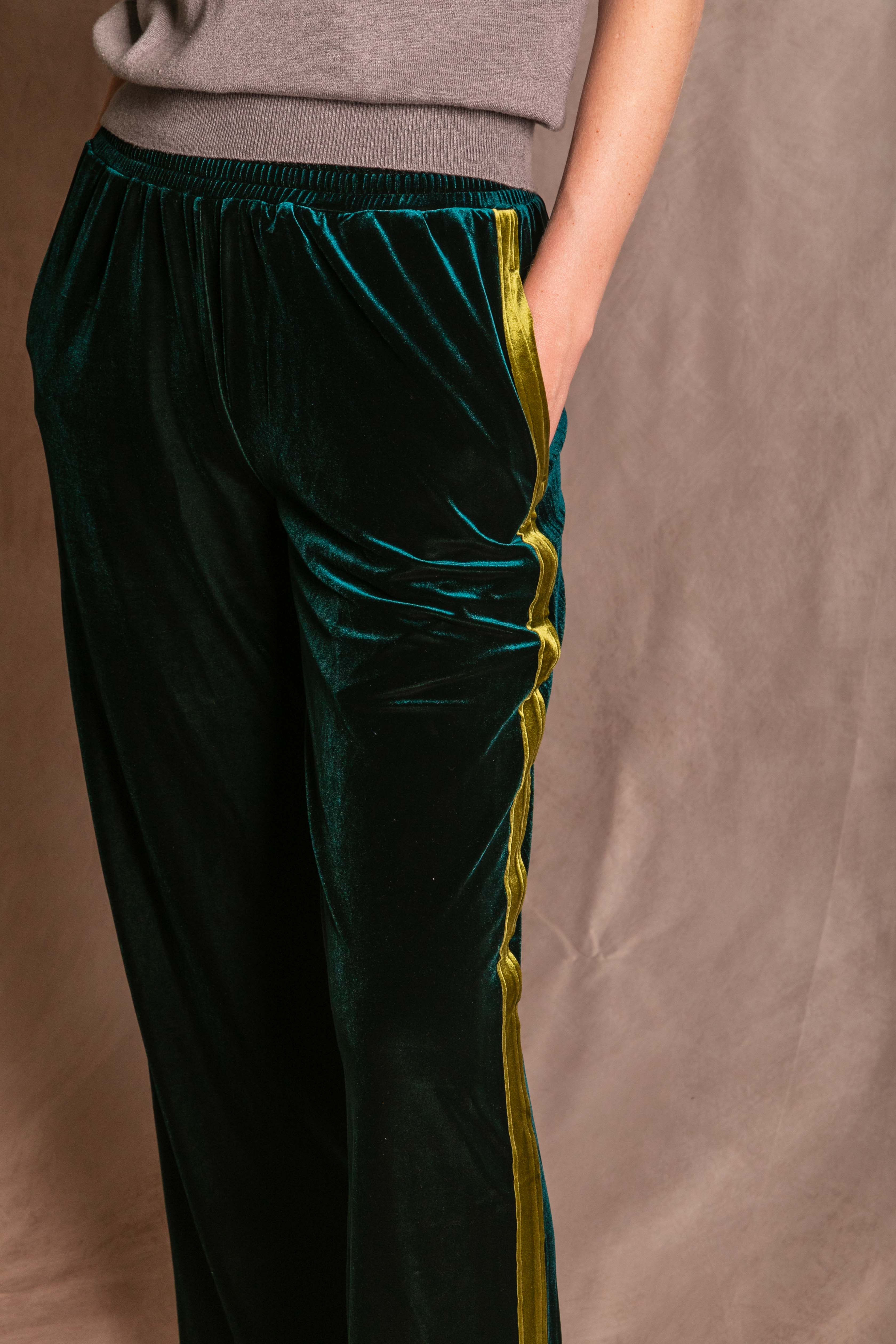 Before You Collection - Wholesale Pants - Women's - Velvet Contrast Side Stripe Wide Leg Pants12