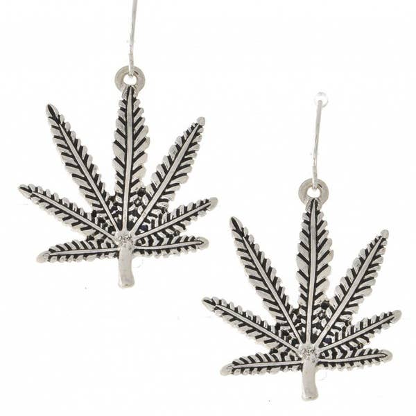 0011 PREMIERE - Wholesale Dangle Earrings - FR2983 Marijuana Weed Cannabis, Hemp Cannabis 420 Earrings