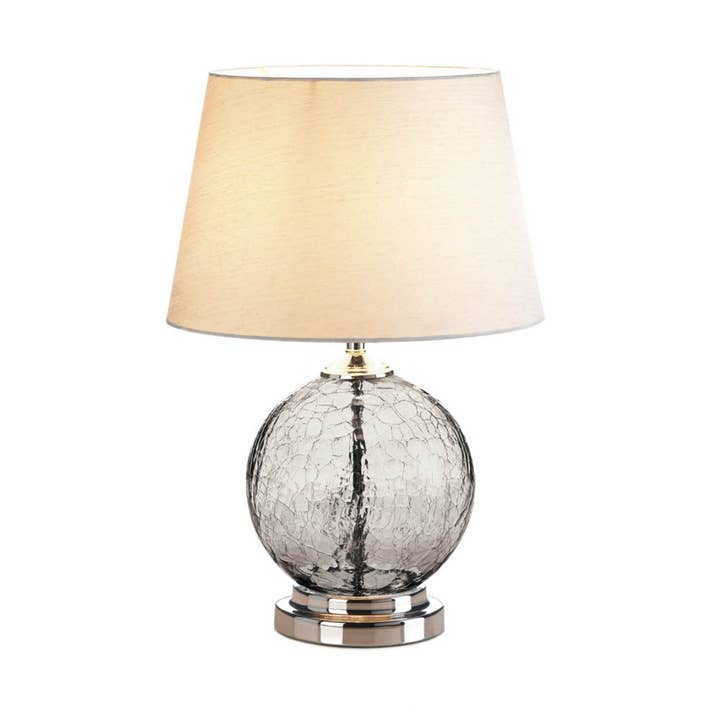 Zingz Home - Wholesale Accent/Desk Lamp - Grey Cracked Glass Table Lamp