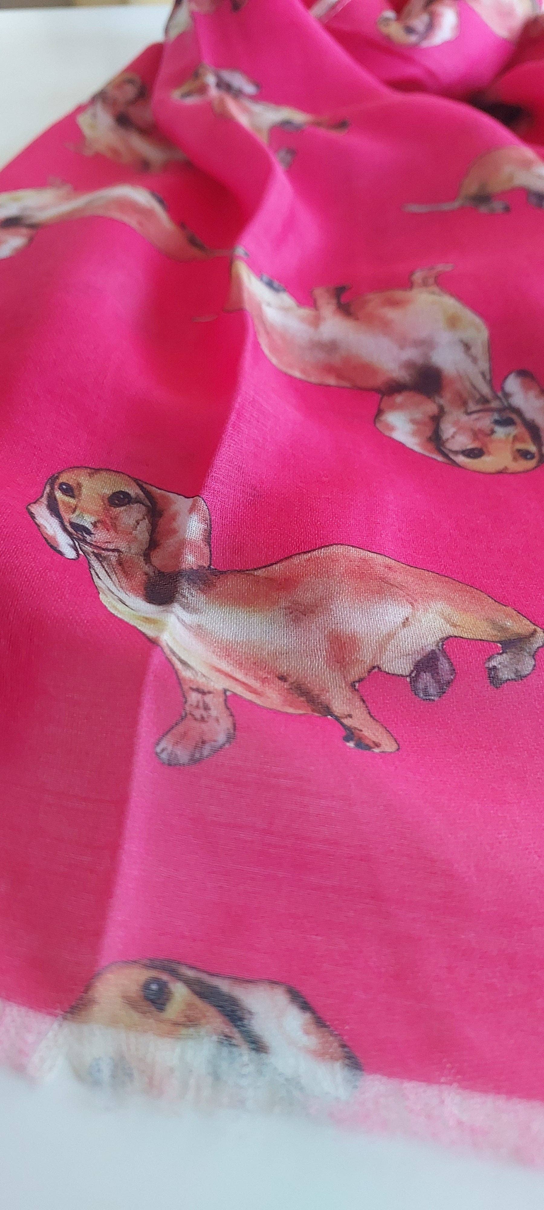 Shimena - Wholesale Scarf - Women's - Lightweight Dachshund scarf1