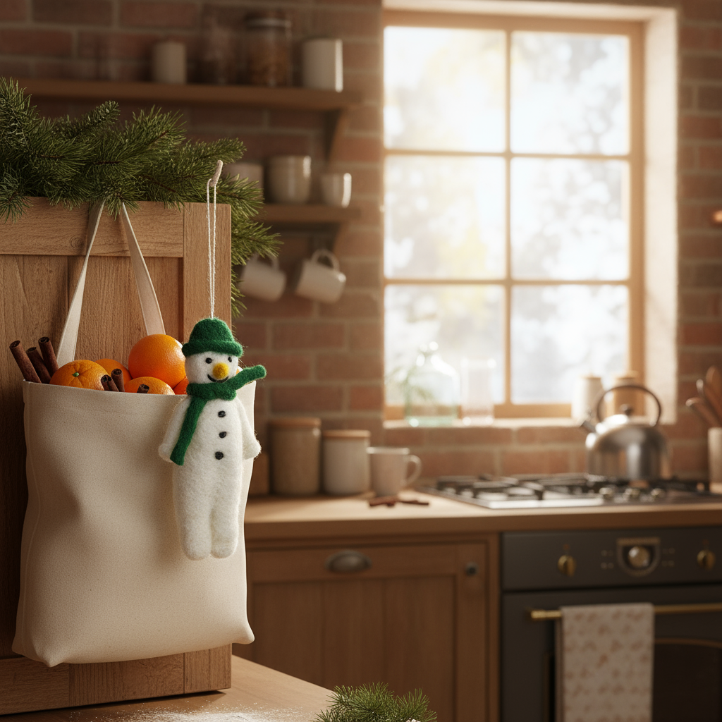 Felt So Good – wholesale Ornament – Hanging Felt Mr. Snowman Handmade Felt Biodegradable Decor3