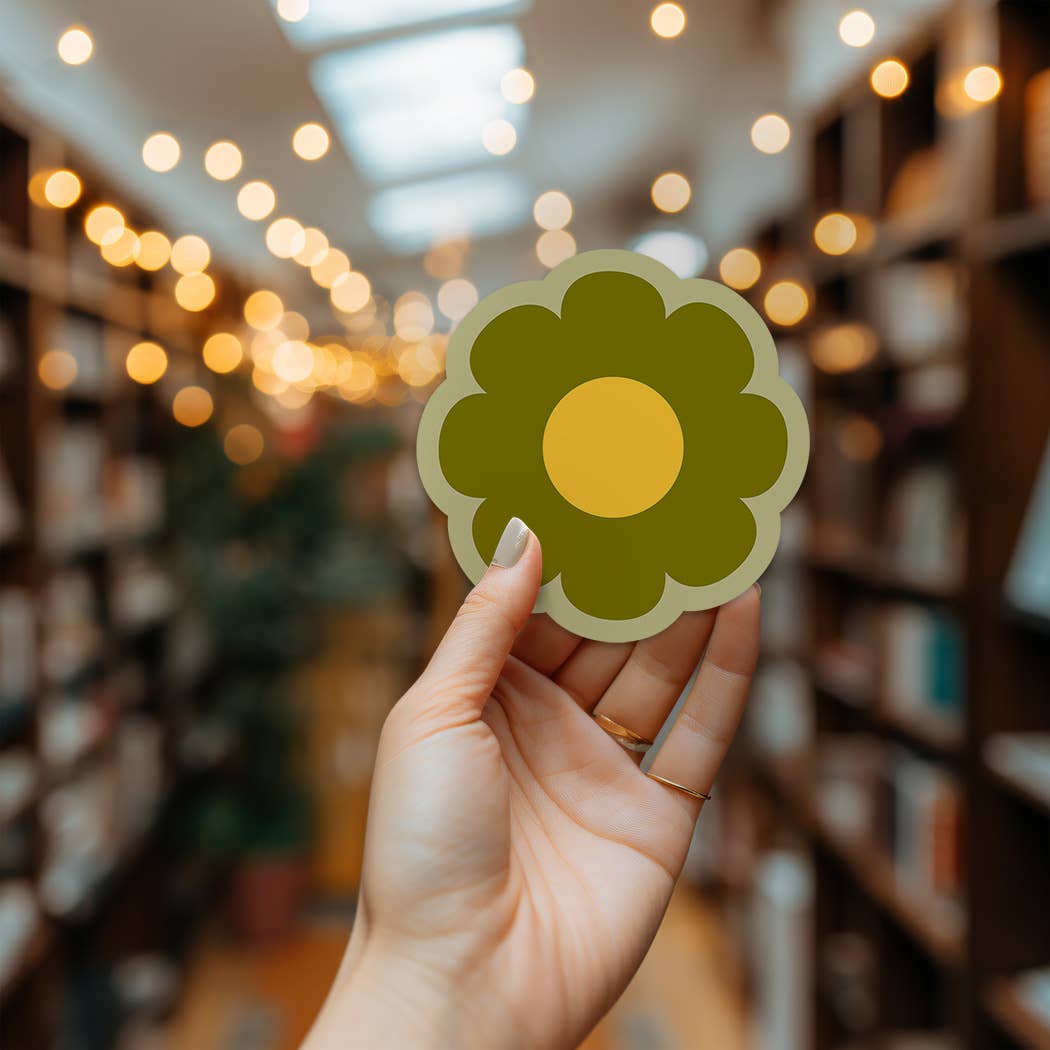 GiGi Thomas Designs - Wholesale Sticker - Green Flower Bumper Sticker2