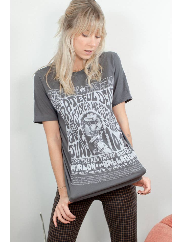 People Of Leisure - Wholesale Screen Printed T-Shirt - Women's - Grateful Dead Messenger Tee