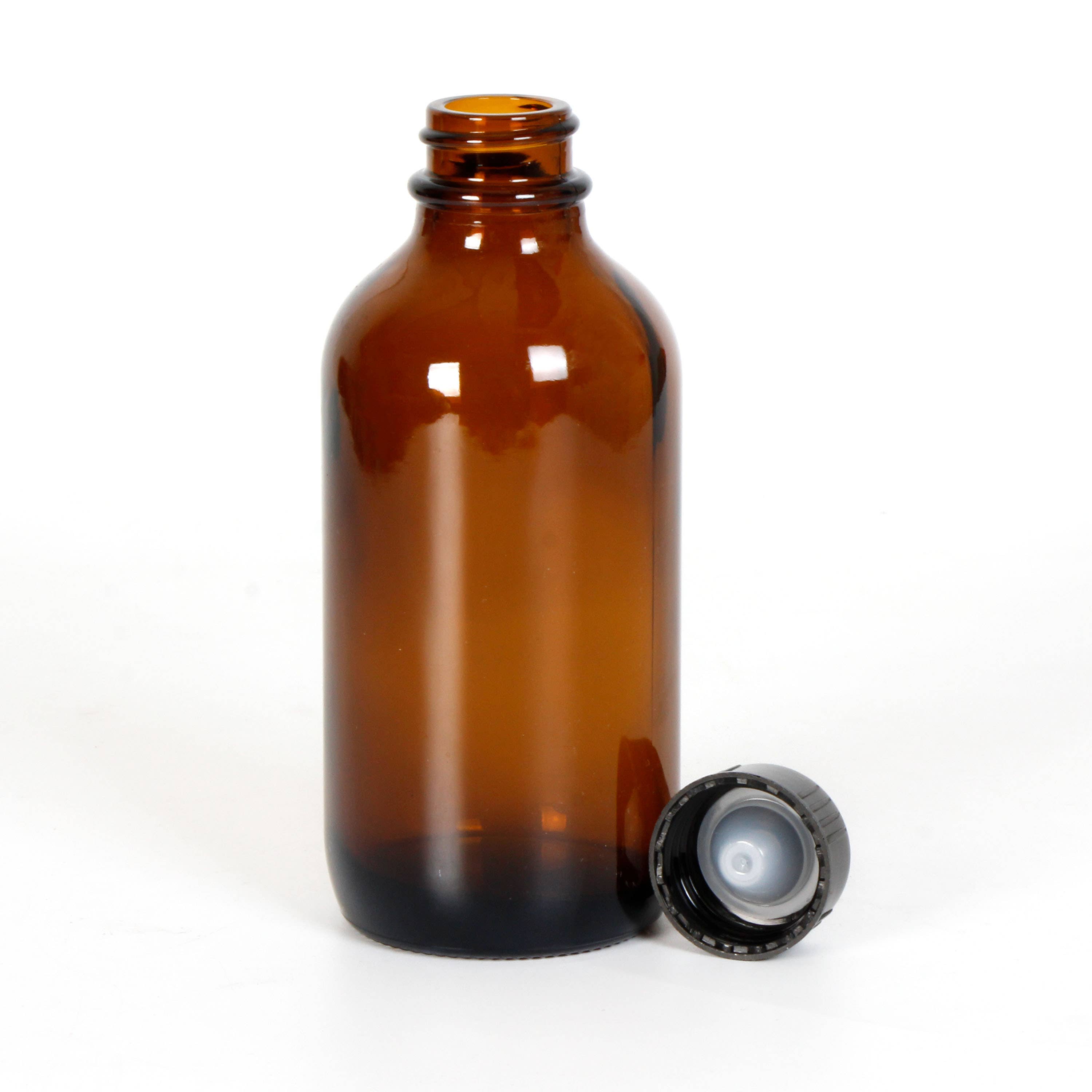 Youngever - Vente Supports pour huile essentielle - Youngever Lot de 16 bouteilles en verre vides de 3,5 oz avec couvercles, ambre2