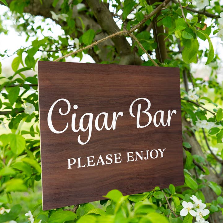 JennyGems - Wholesale Sign - Cigar Bar Please Enjoy™ Wooden Sign (Brown)7