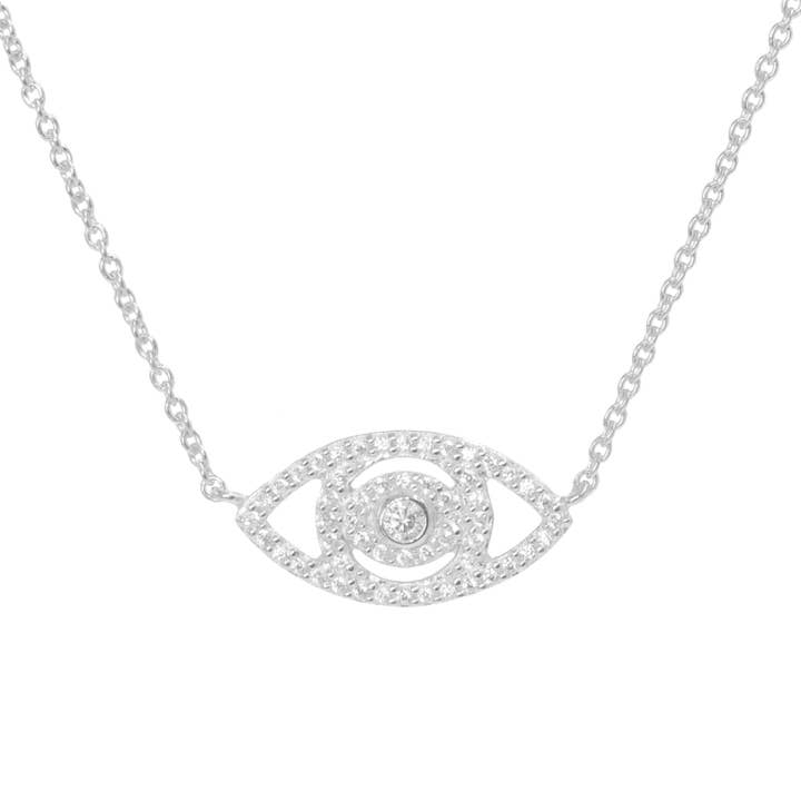 Collier Eye Mal Eye avec Cristaux pour la vente par Kamaria Jewelry