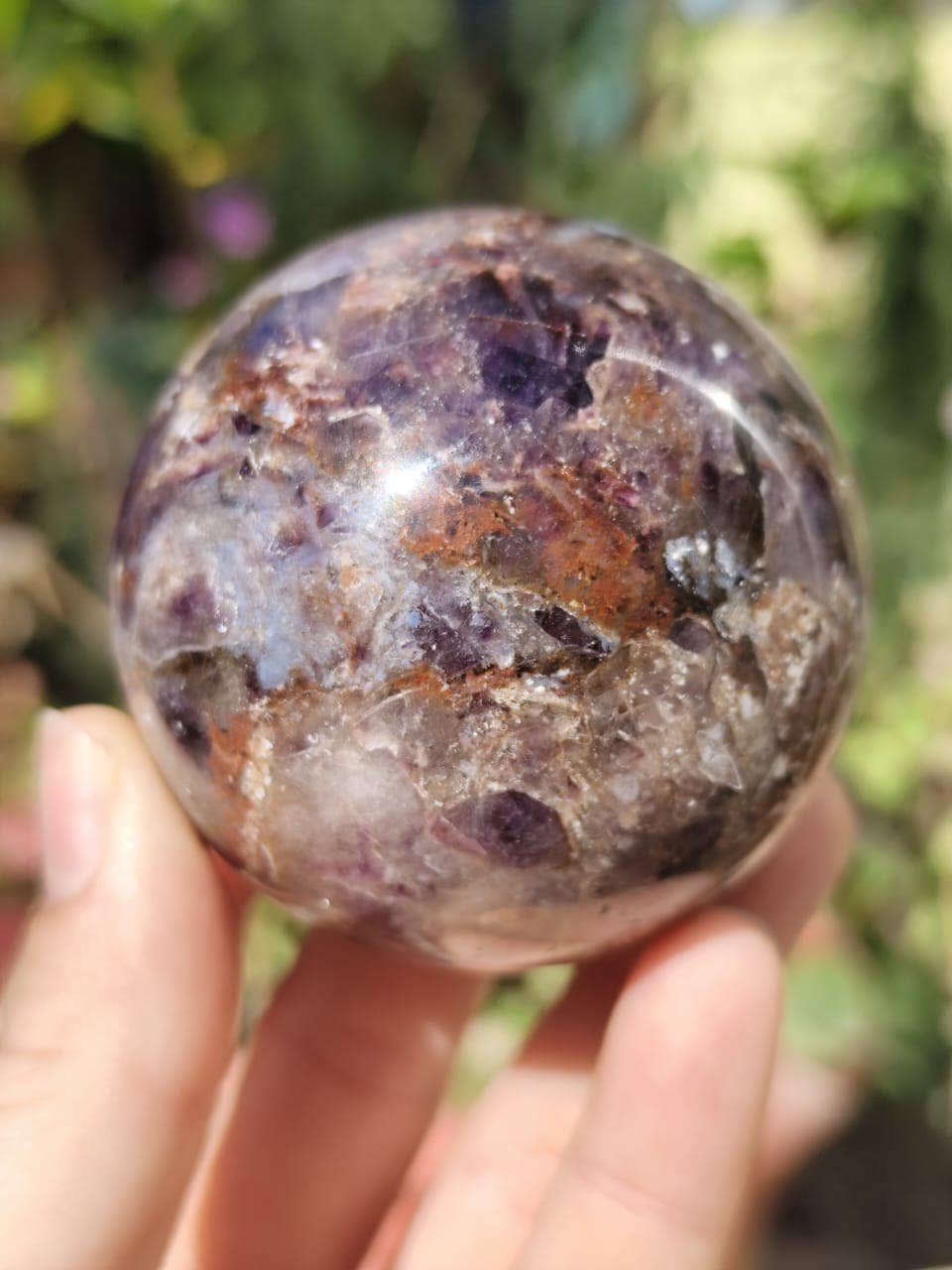jiomind – wholesale Spiritual stone/crystal – Super 7 Quartz Crystal Sphere, Melody Stone, Sacred 7 Sphere2