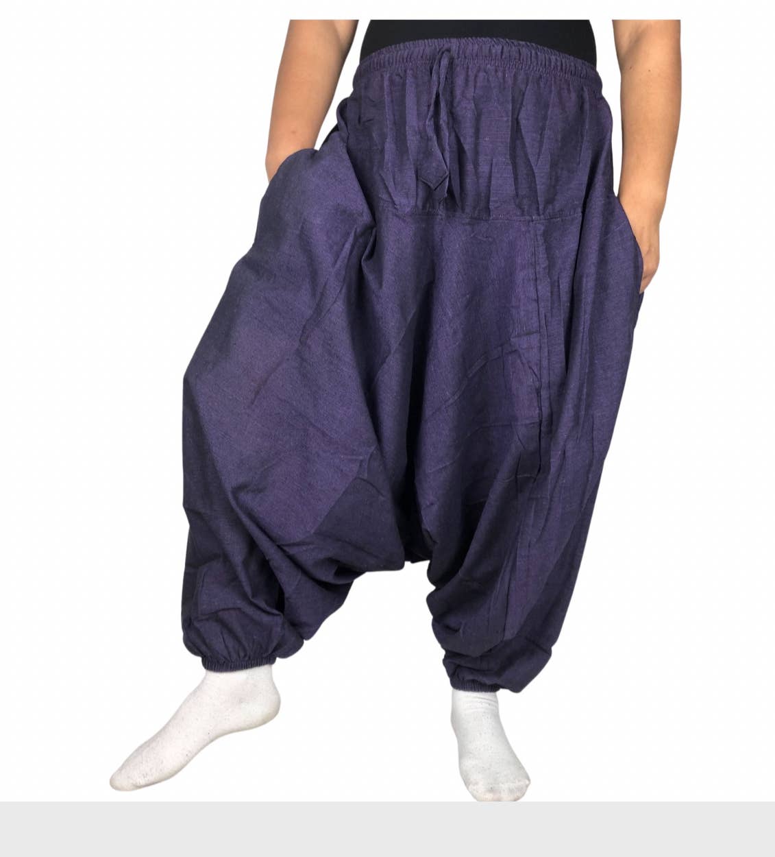 Like International - Wholesale Pants - Unisex - Solid color 100% cotton unisex harems  yoga pants 1