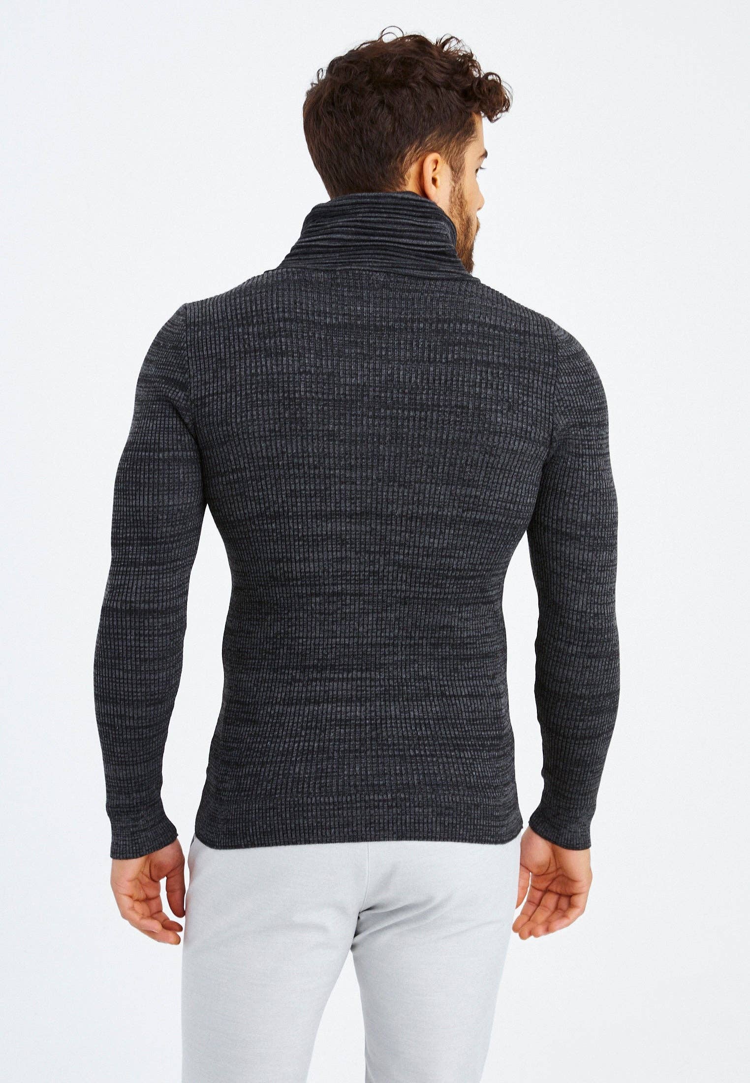 Leif Nelson GmbH - Wholesale Knit Sweater - Men's - Men's Knit Sweater Fine Knit Shawl Collar LN-153521