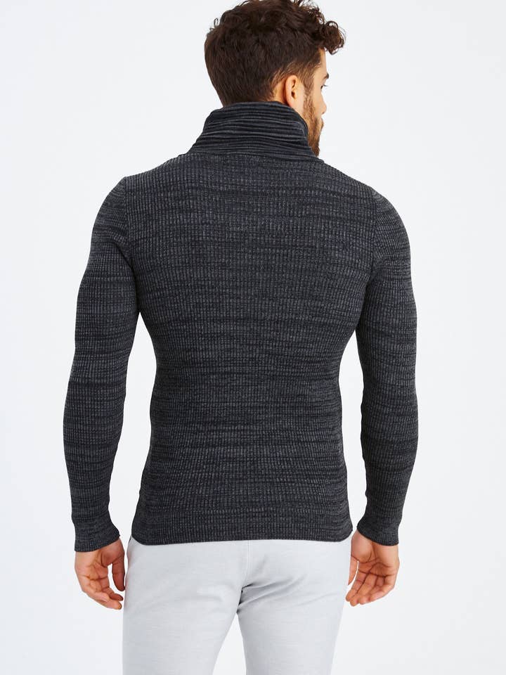 Leif Nelson GmbH - Wholesale Knit Sweater - Men's - Men's Knit Sweater Fine Knit Shawl Collar LN-153521