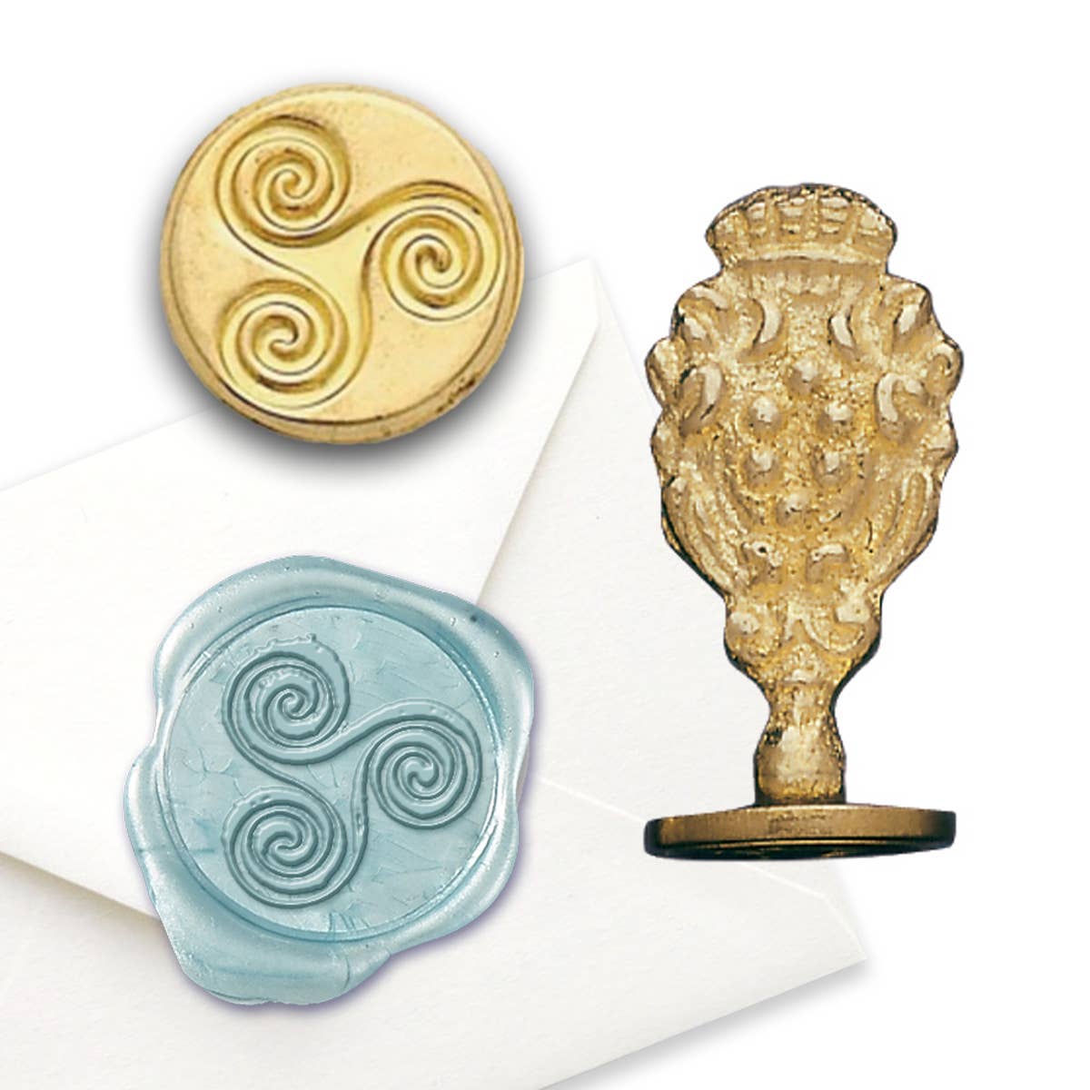 Freund Mayer & Co. - Wholesale Rubber/Decorative Stamp - Florentine Brass Wax Seal Stampers-over 50 popular symbols16