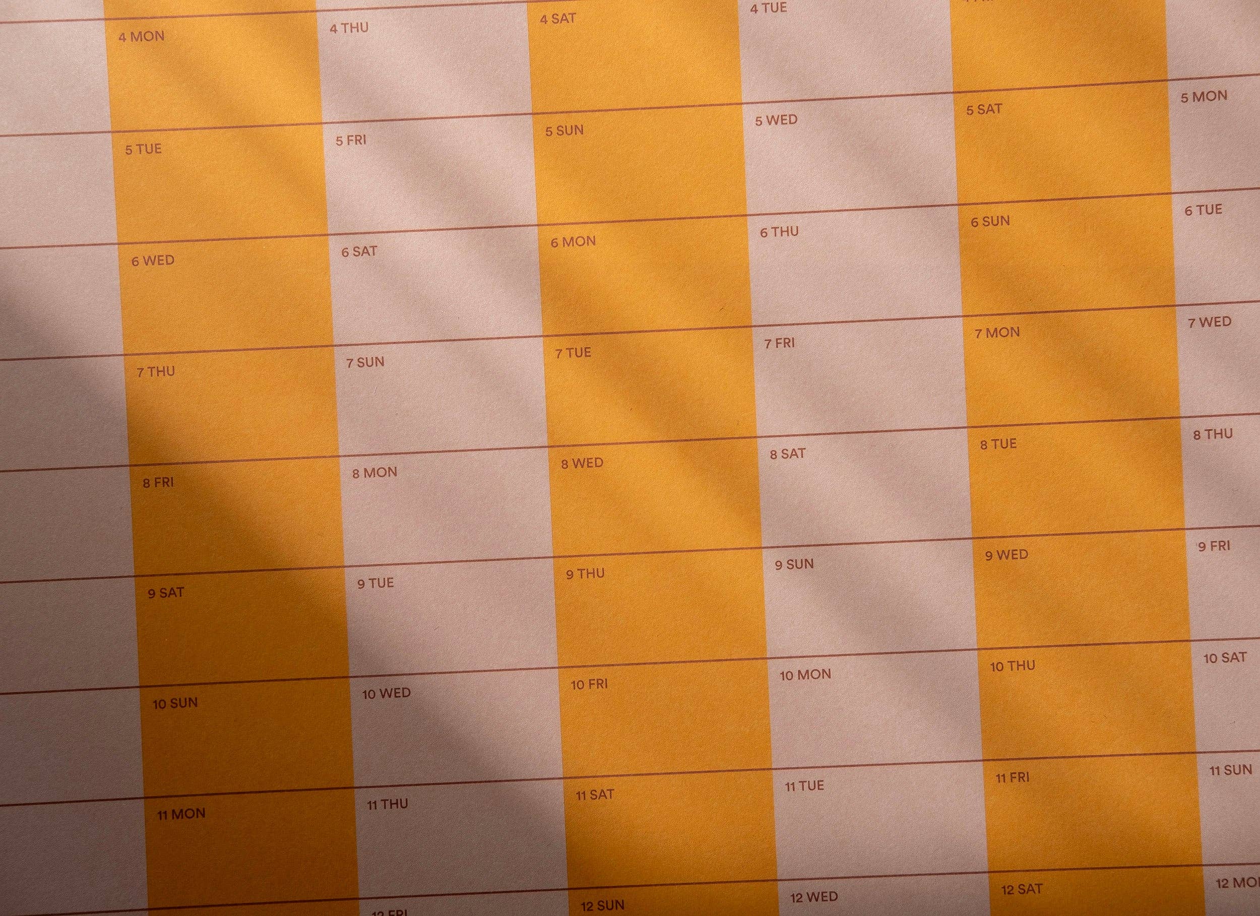 Yearcalendar - Vente Calendrier - Calendrier rayé 2026 70 x 100 cm12