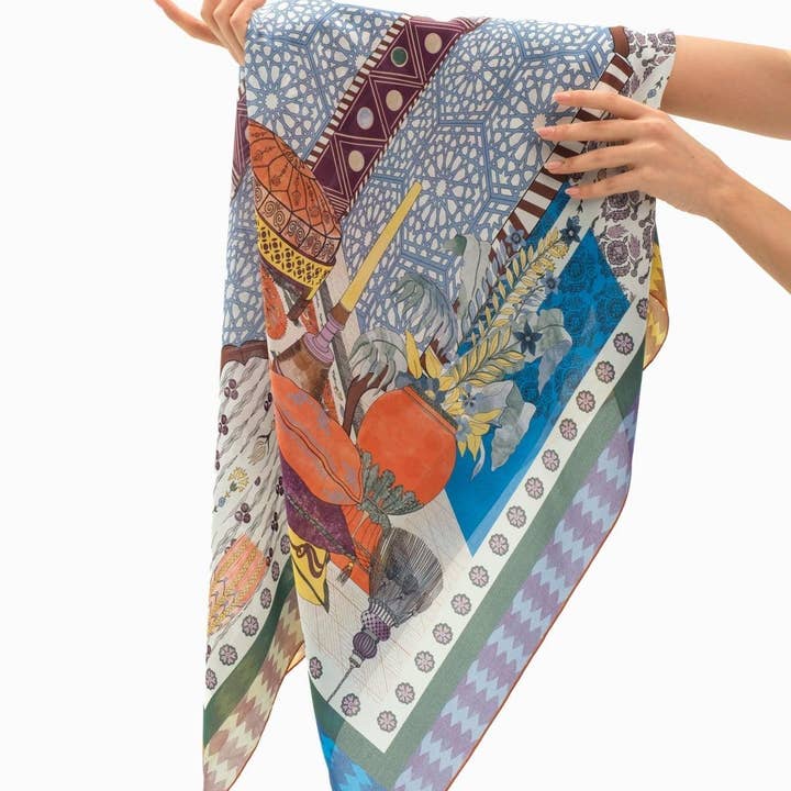 CouCoon Atelier - Wholesale Sjaal - Dames - Âlem - Meerkleurige zijden sjaal2