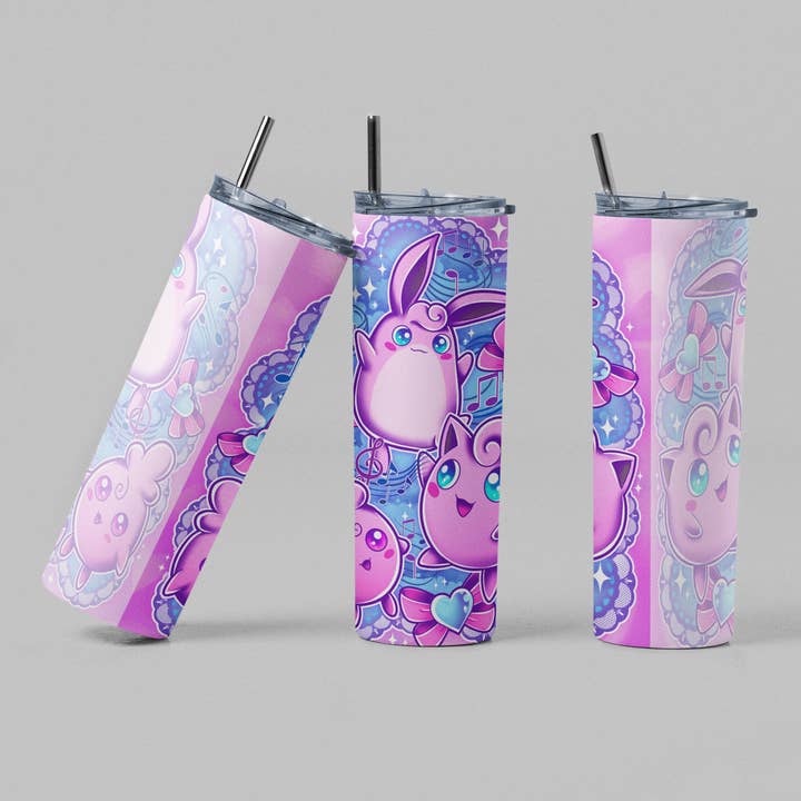 The Geek Boutique - Wholesale Insulated Mug/Tumbler - Iggly Puff Pokeball Anime Video Game TV Inspired Tumbler