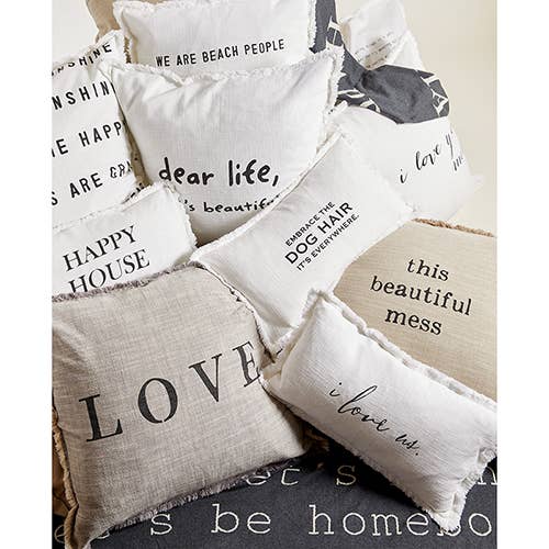 Santa Barbara Design Studio by Creative Brands - Wholesale Lumbar Pillow - Face To Face Rectangle Sofa Pillow - Embrace The Dog Hair1