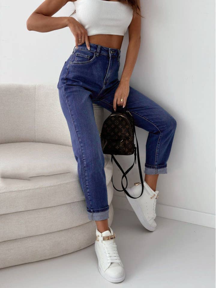 Jean mom - G2351 for wholesale by ESTEE BROWN