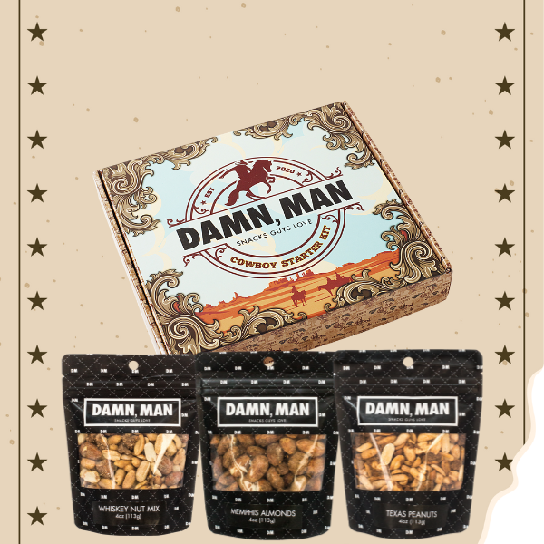 Damn, Man Snacks - Wholesale Food Gift Basket - Cowboy Box Beef & Nut Gourmet Gift Basket9