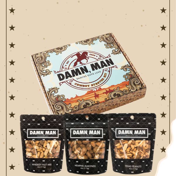 Damn, Man Snacks – Großhandel Lebensmittel-Geschenkkorb – Cowboy Box Rindfleisch & Nuss Gourmet-Geschenkkorb9