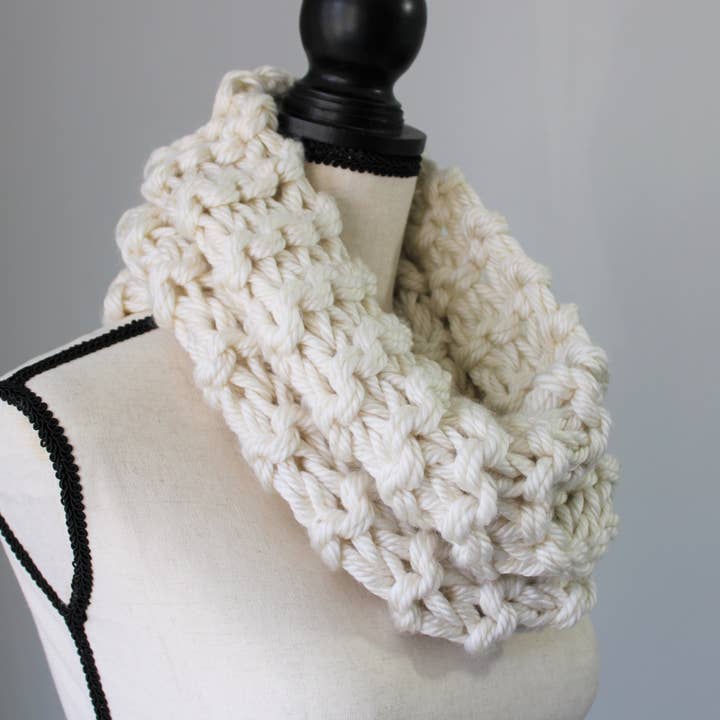 Warm Chunky Knitted Cowl for wholesale by RamsGirl Design