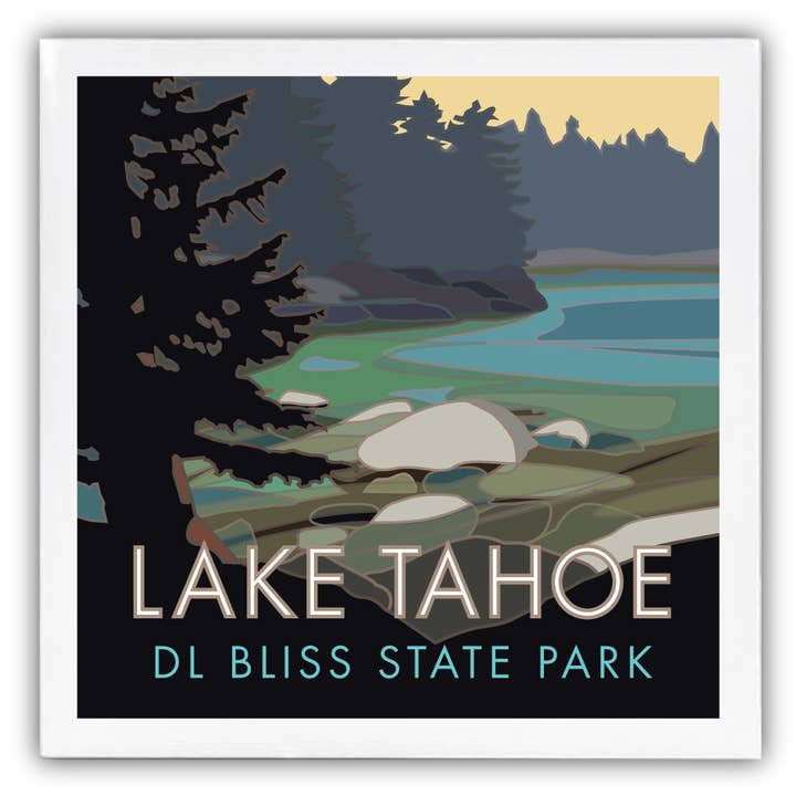 Lake Tahoe, D.L. Bliss State Park - Coaster for wholesale by Travel Posters by M&W Design Co.