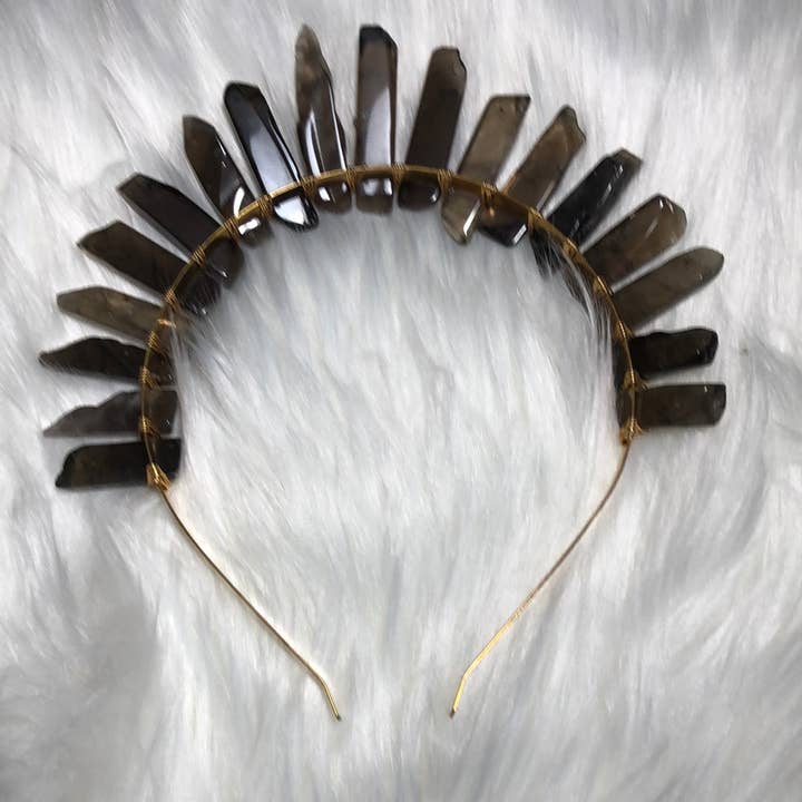 WHOLIFECO - Wholesale Tiara – Women’s - Raw Crystal crown - Gemstone Tiara for bride