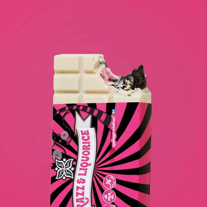 Vegan Delights - Wholesale Chocolate Bar - Razz & Liquorice Bar