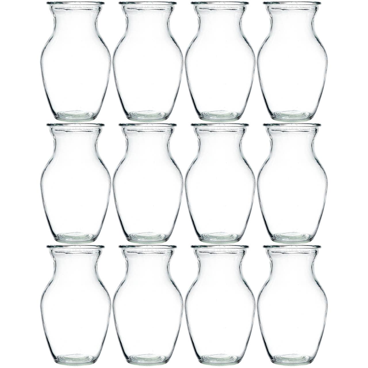 L.O. Florist Supplies - Wholesale Vase - 8" Clear Floral Glass Rose Vase2