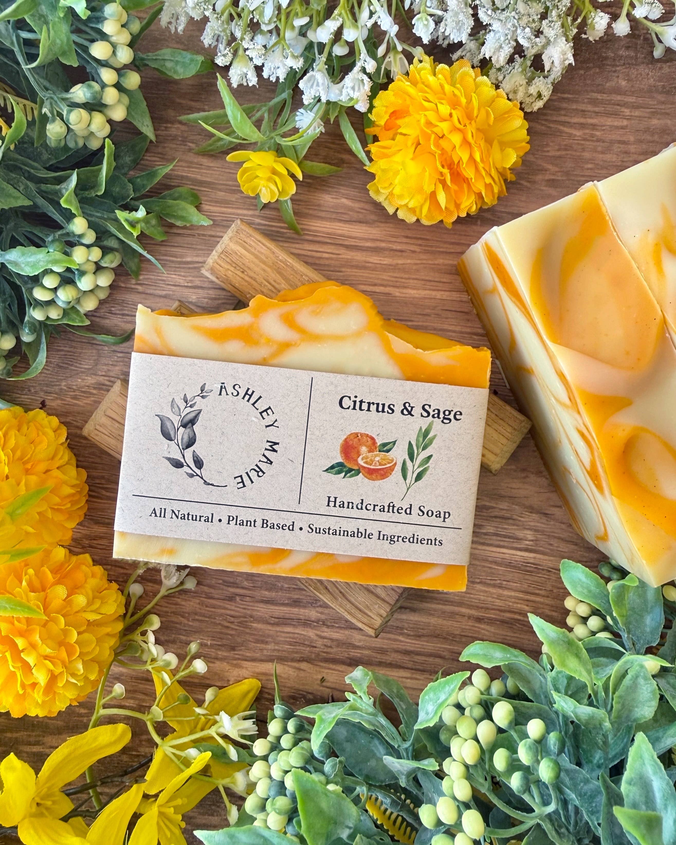 Ashley Marie Soap - Wholesale Bar Soap - Citrus & Sage Bar Soap | Handmade Natural Soap