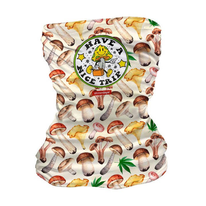 Have a Nice Trip Shroomy Gaiter for wholesale by StonerDays Apparel