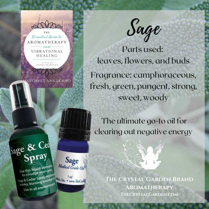 The Crystal Garden - Wholesale Smudge Spray - Sage and Cedar Spray | 2 oz