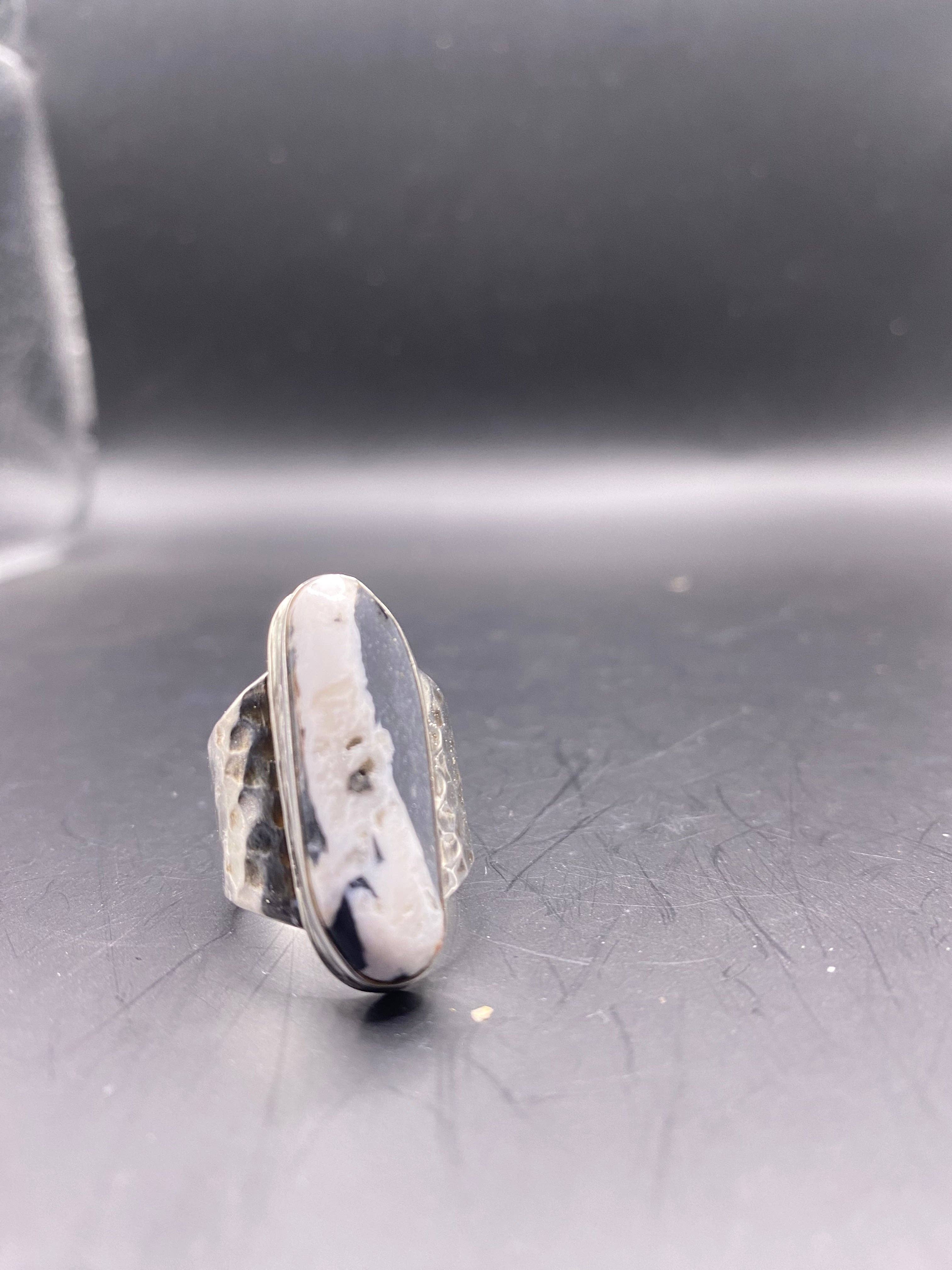 Callie Capps Silver - Wholesale Cocktail/Statement Ring - White Buffalo Turquoise Ring8