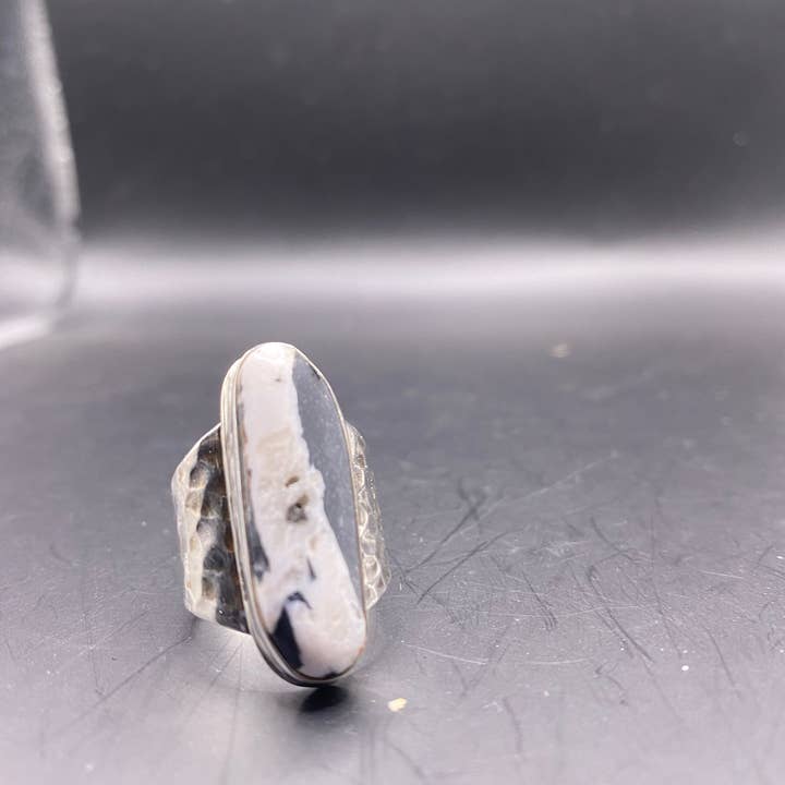 Callie Capps Silver - Wholesale Cocktail/Statement Ring - White Buffalo Turquoise Ring8