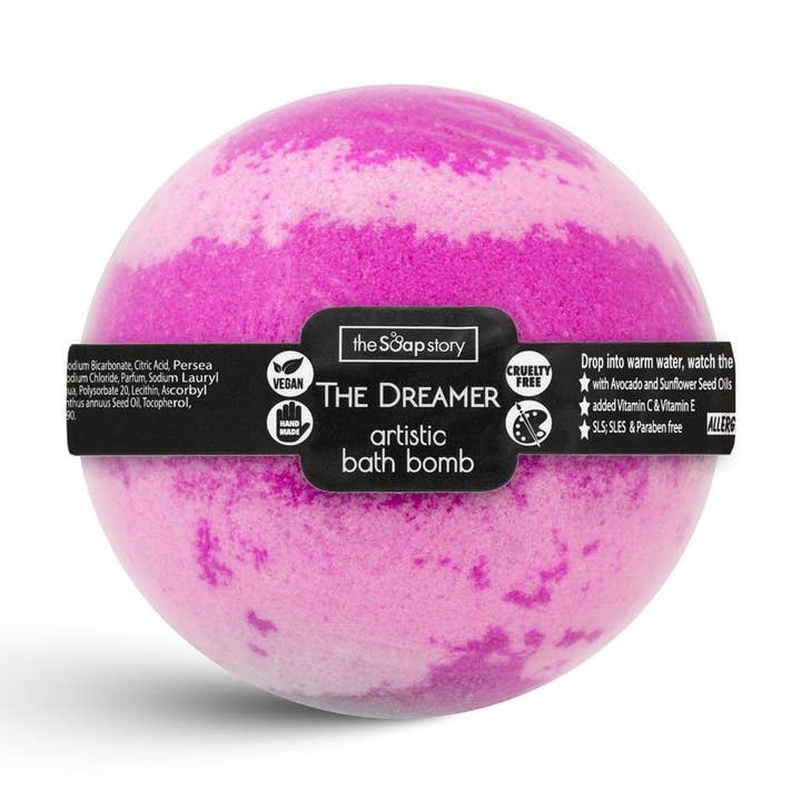 The Dreamer Artistic Handmade Bath Bomb for wholesale by The Soap Story