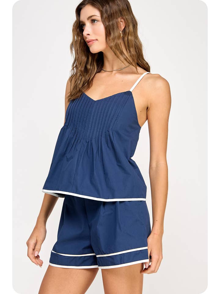 Strut & Bolt – wholesale Blouse – Women’s – Color Block Piping Detail Sleeveless Tank Top11