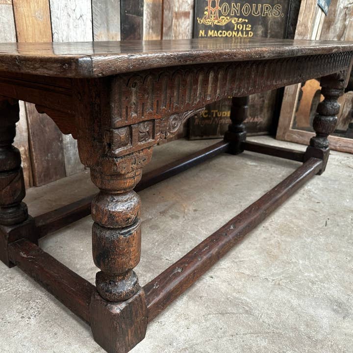 Antique 18th Century Oak Refectory Table, C 1790. L192 for wholesale by belvoir