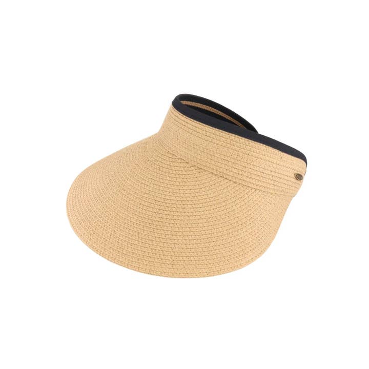 Madeline Love - Wholesale Visor – Women's - Blended Straw C.C Sun Visor1