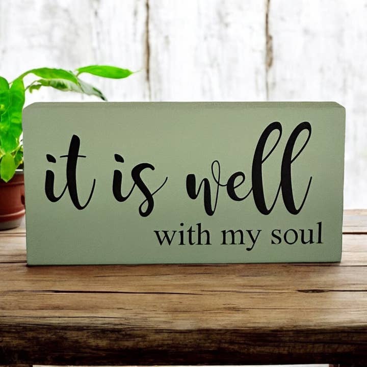 Inkwood Crafters - Wholesale Sign - It is Well With My Soul - Rustic Wood Sign Faith Decor10