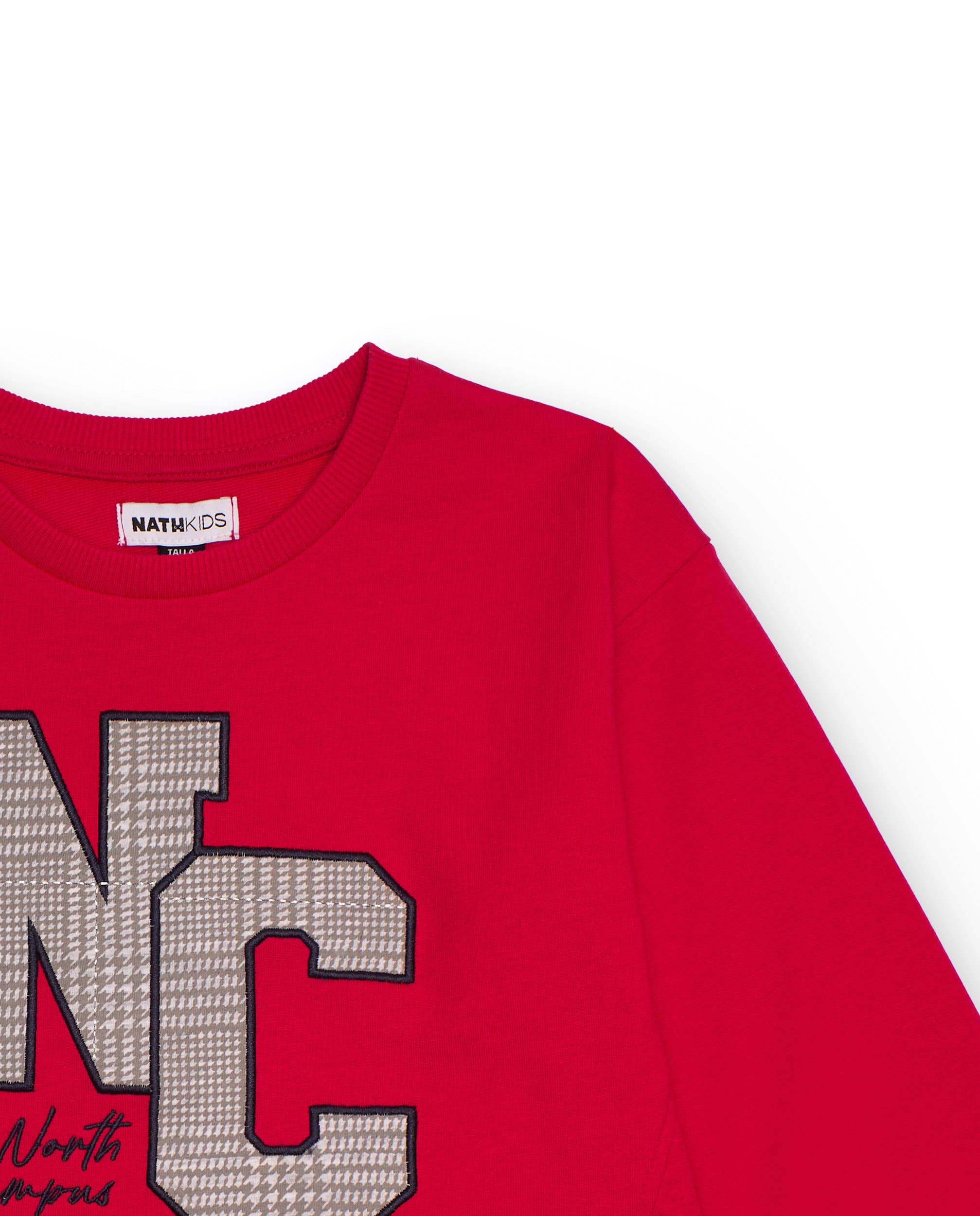 tuc tuc – wholesale Sweatshirt - Barn – Röd sweatshirt för flicka med bokstavstryck2