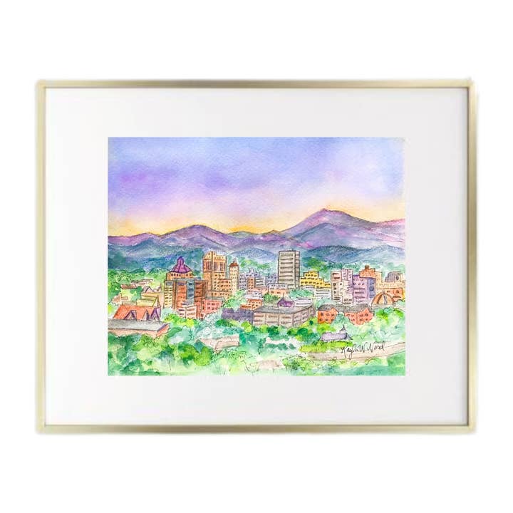 Asheville, North Carolina (PRINT) for wholesale by Kayla Weber Art