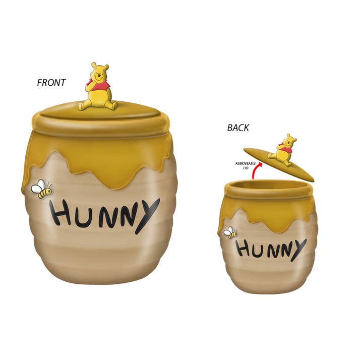 Winnie the Pooh Pot Small Sculpted Ceramic Snack Jar for wholesale by Silver Buffalo