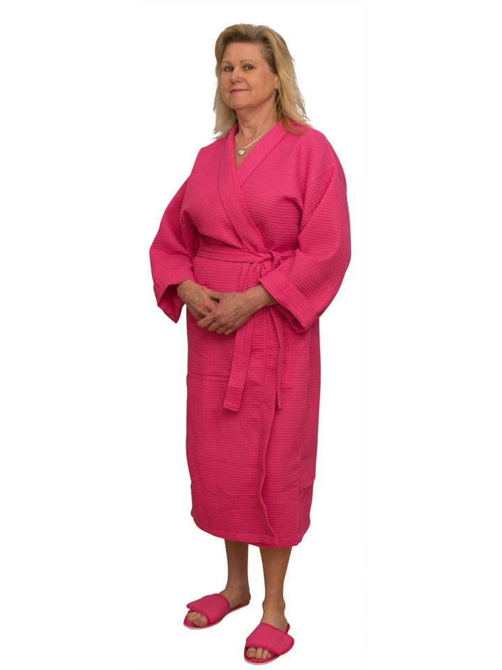 Alan Pendergrass Robes - Wholesale Robe - Unisex - Kimono Cotton/ Waffle Robe, 48", One Size Fits Most2
