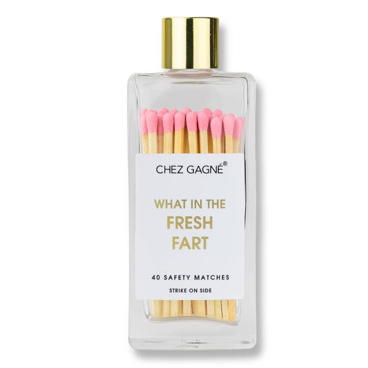 ¿Qué Demonios? - Cerillas de Seguridad en Botella de Vidrio - Rosa para venta al por mayor de Chez Gagné