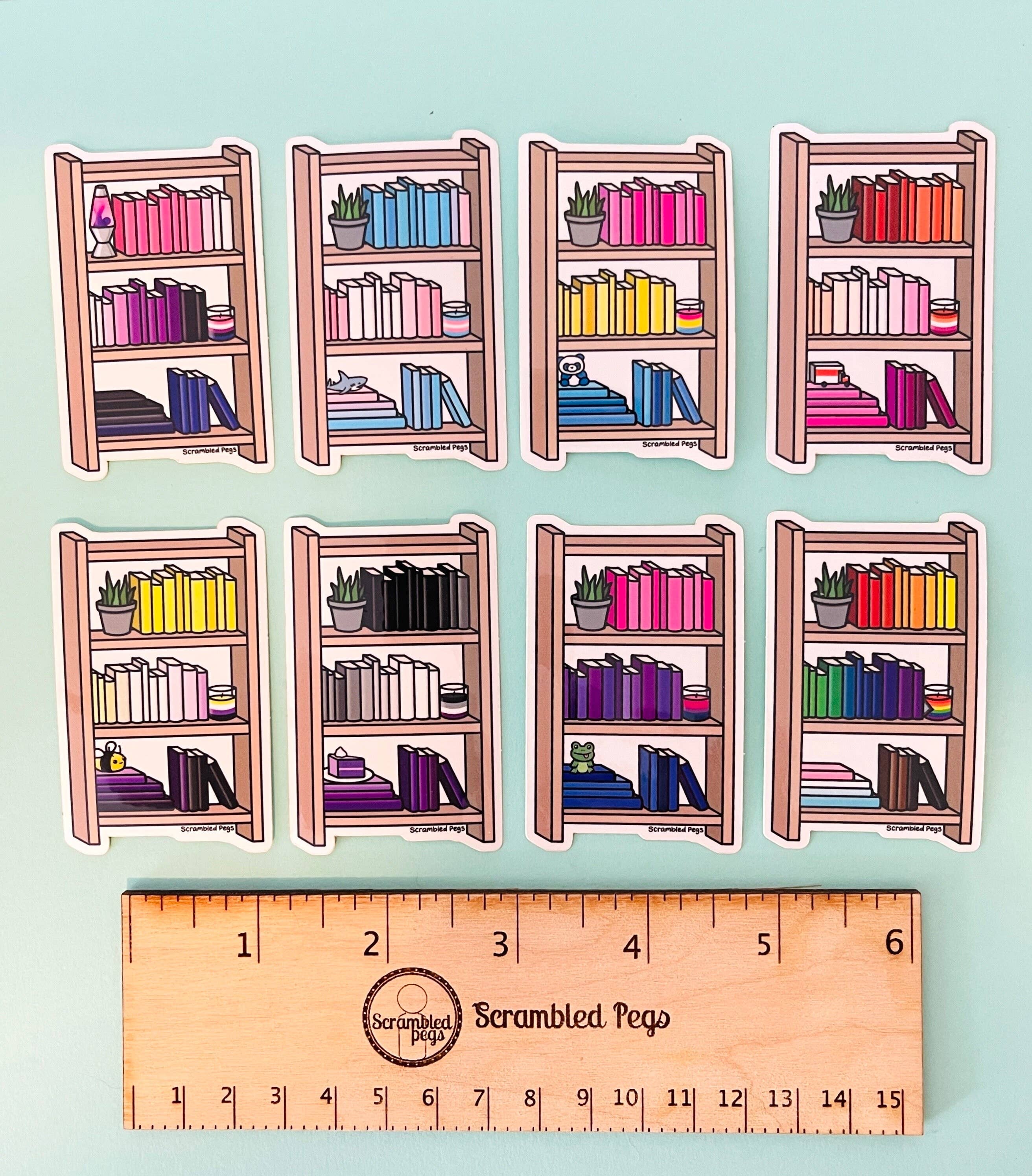 Scrambled Pegs – wholesale Sticker – Bisexual Pride Waterproof Sticker for Bookshelf &amp; Laptop8