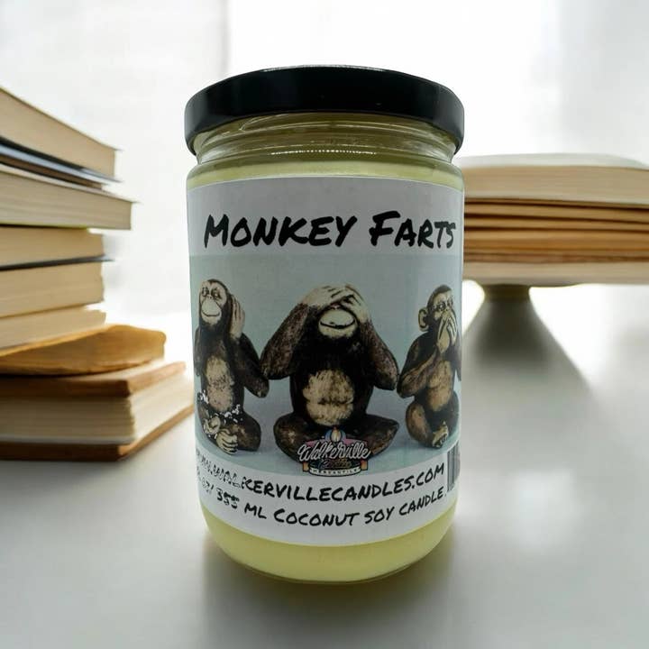 Walkerville Candles - Wholesale Jar/filled candle - Monkey Farts Eco-friendly 12 oz Coconut Soy Candle9