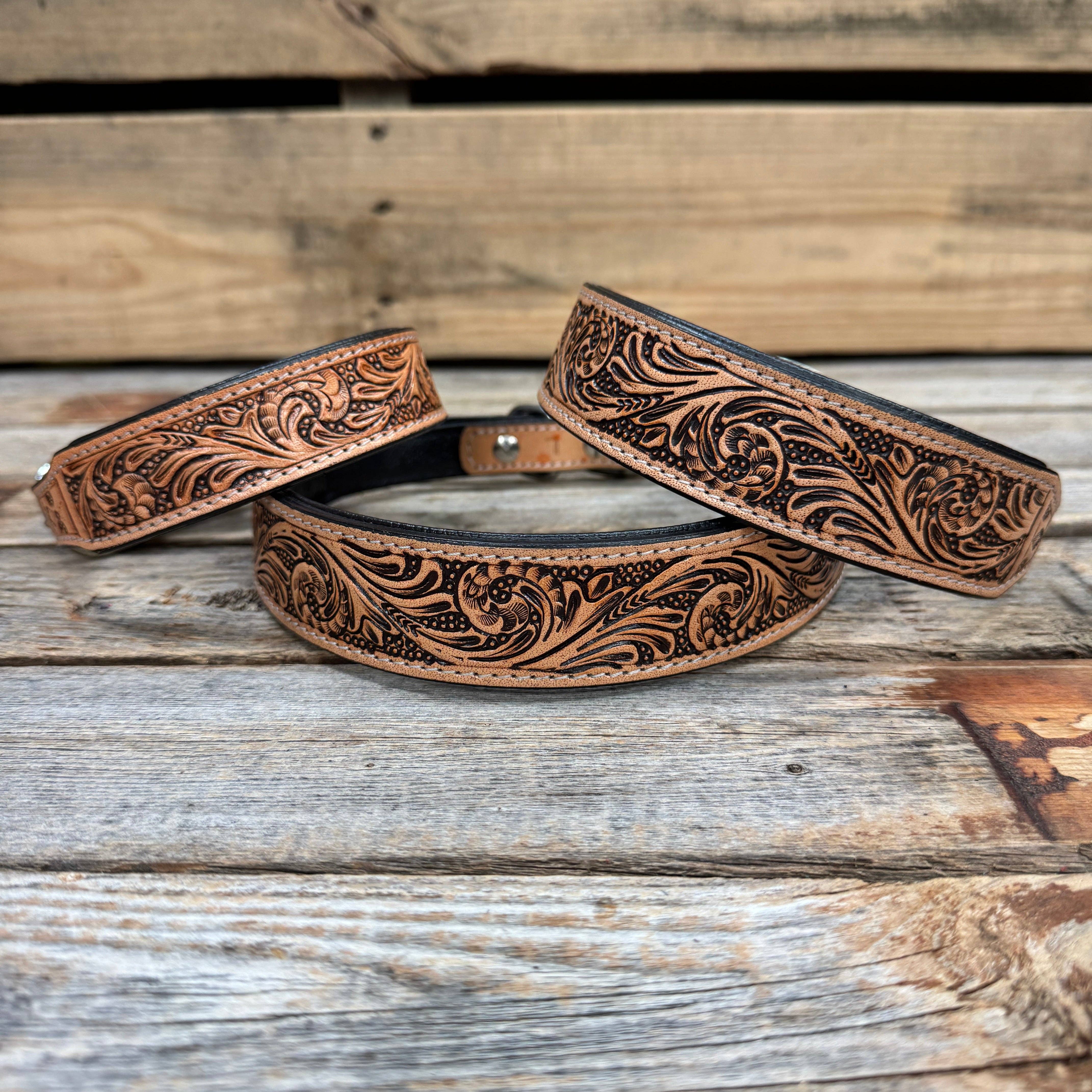 Rodeo Drive - Wholesale Pet Collar - Dog - Light Oil Floral Padded Dog Collar #FKDC30