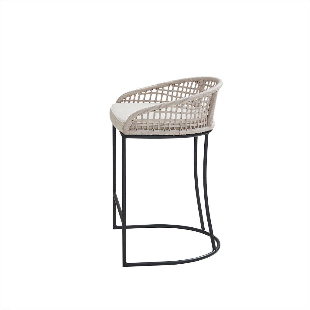 Olliix - Wholesale Stool - Rope Woven Low-Back Counter Stool4