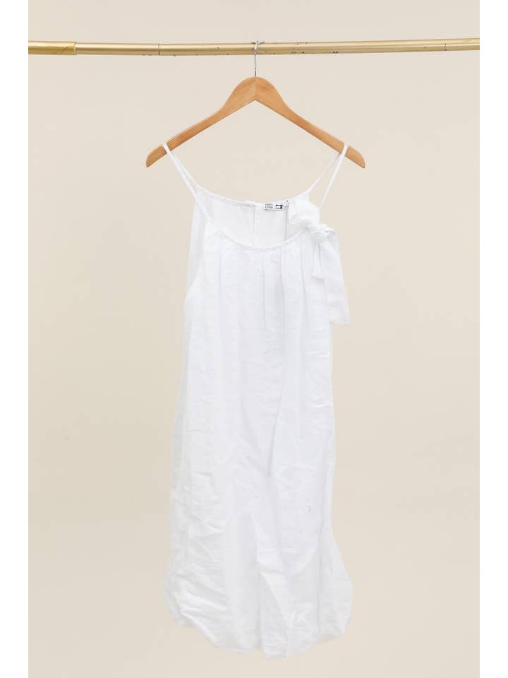 LINEN & COTTON HOUSE - Wholesale Buttoned-down shirt – Women's - LINEN DRESS WITH MOTHER-OF-PEARL BUTTON AT THE BACK 313278