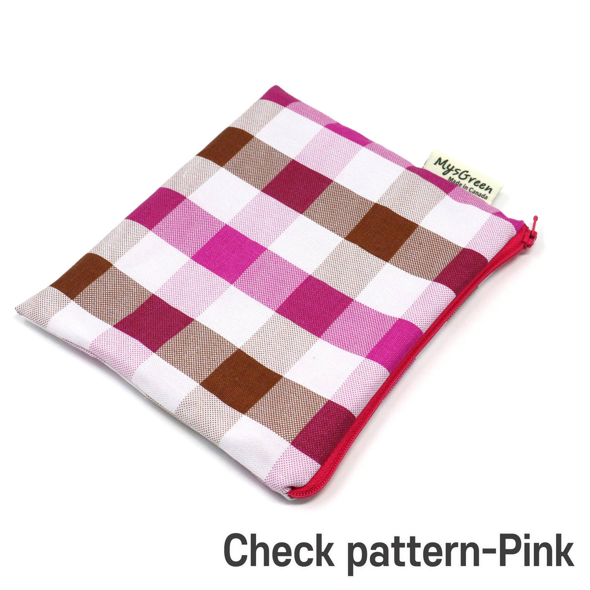 MYSGREEN - Vendita all'ingrosso Astuccio - Donna - Set di sacchetti con cerniera riutilizzabili stampati a righe a quadri a pois6