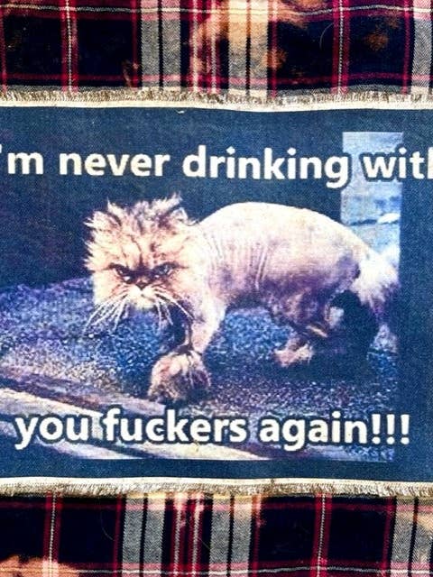 Jana's Flannels - Wholesale Button Down Shirt - Unisex - "I'M NEVER DRINKING WITH YOU FUCKERS AGAIN" FLANNEL SHIRT (#320)