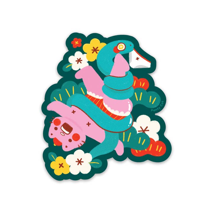 Year of the Snake - Chinese Zodiac Vinyl Sticker for wholesale by Panty Cat